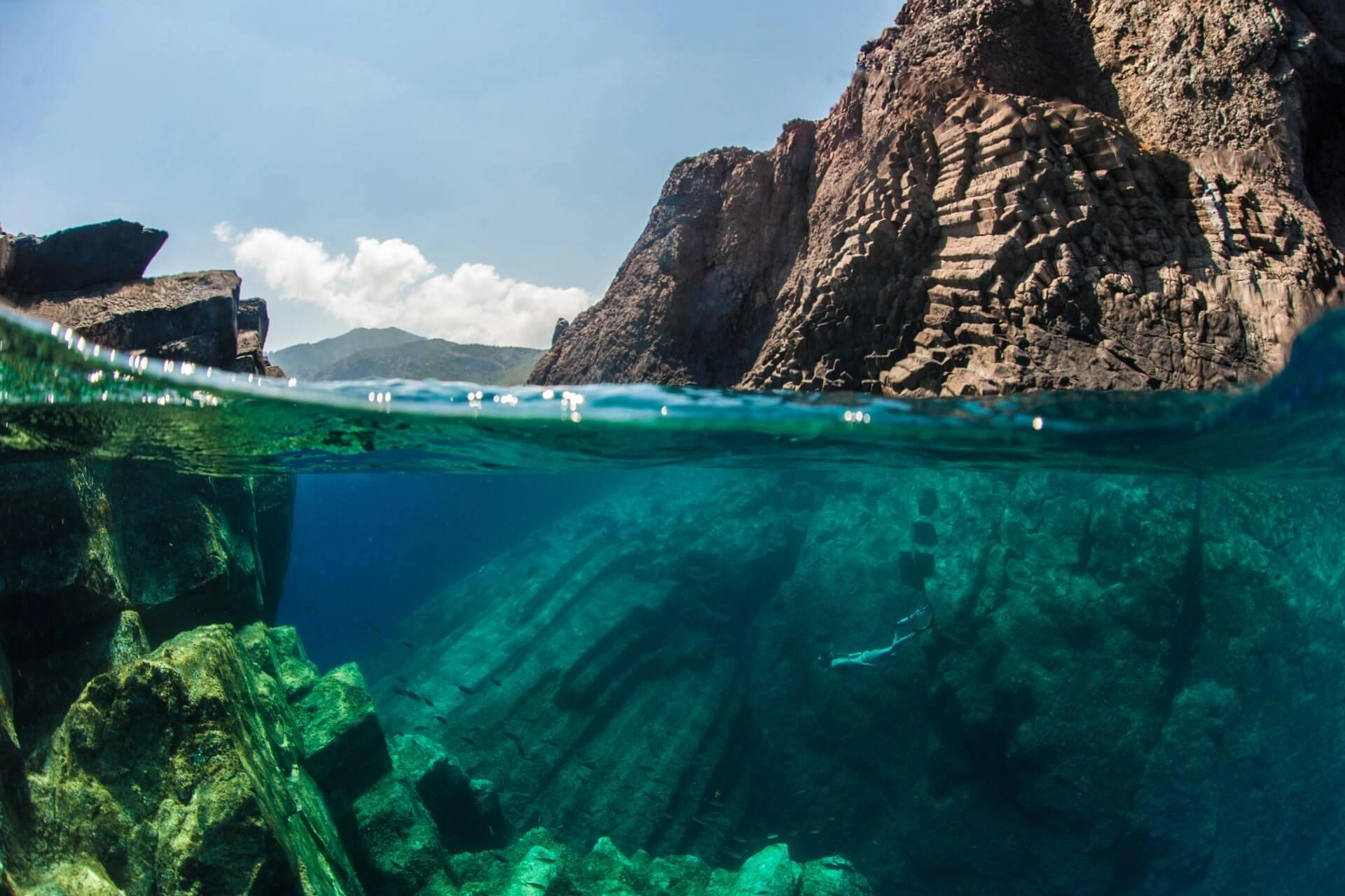 Vue sous-marine lors d'une balade en mer